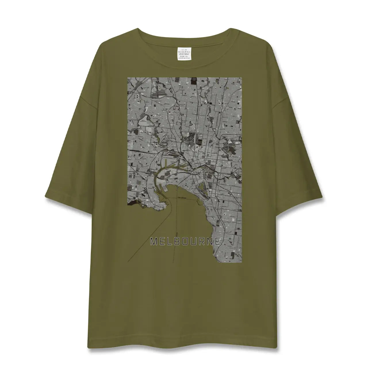 【メルボルン(オーストラリア)】地図柄ビッグシルエットTシャツ
