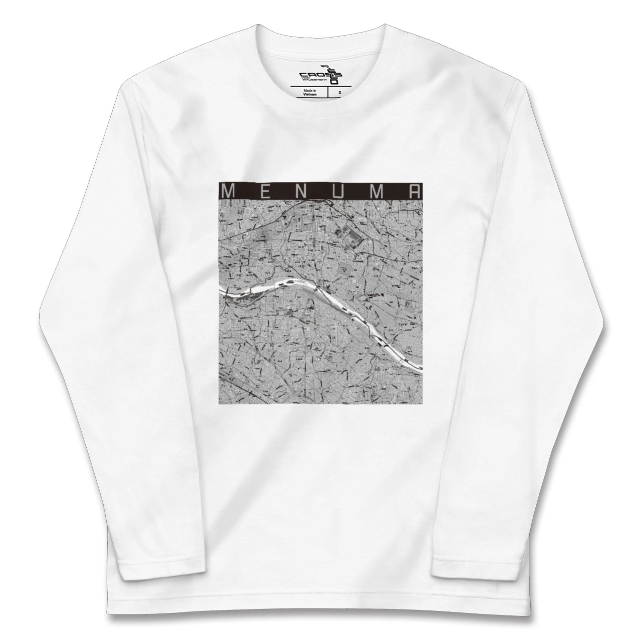 【妻沼(埼玉県)】地図柄ロングスリーブTシャツ