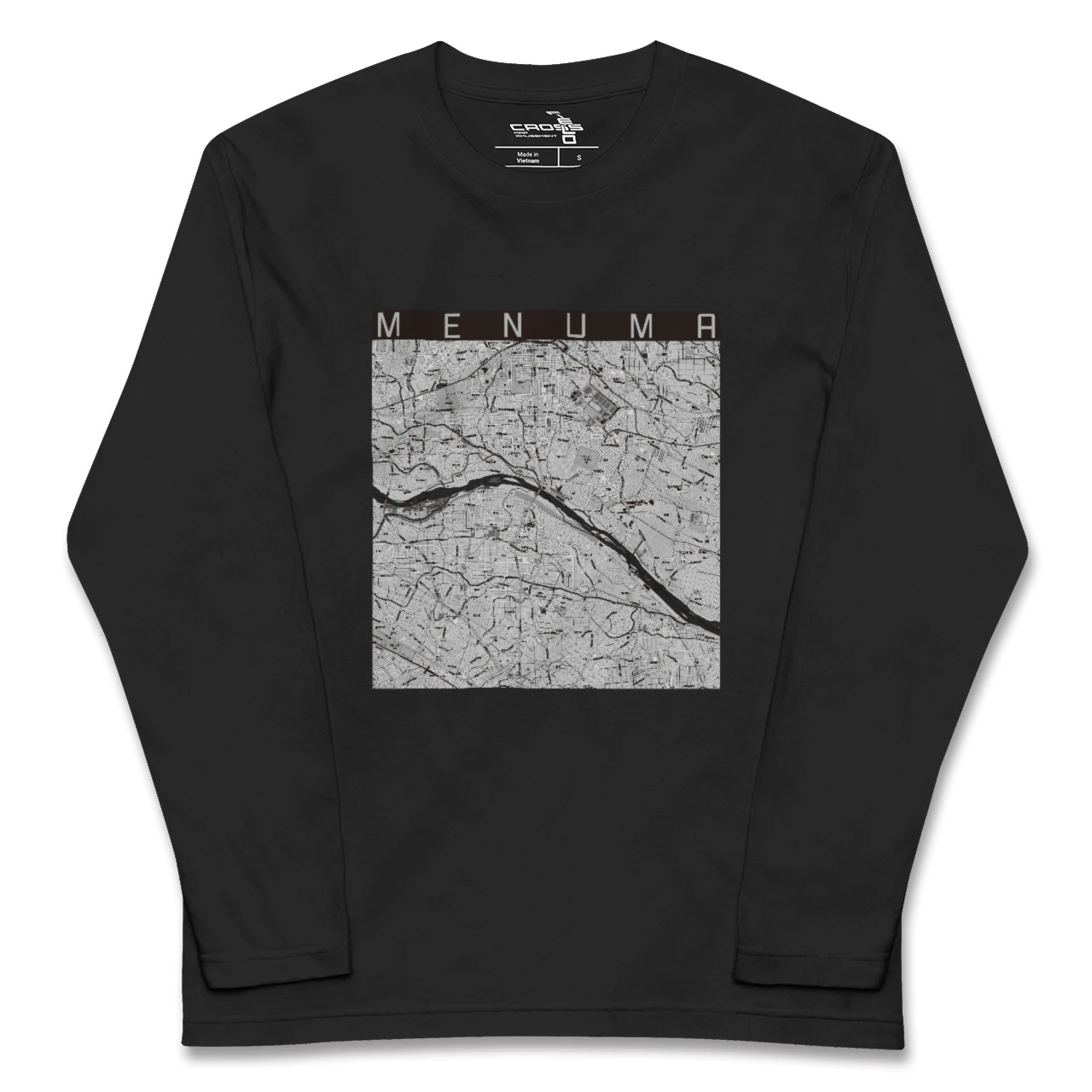 【妻沼(埼玉県)】地図柄ロングスリーブTシャツ