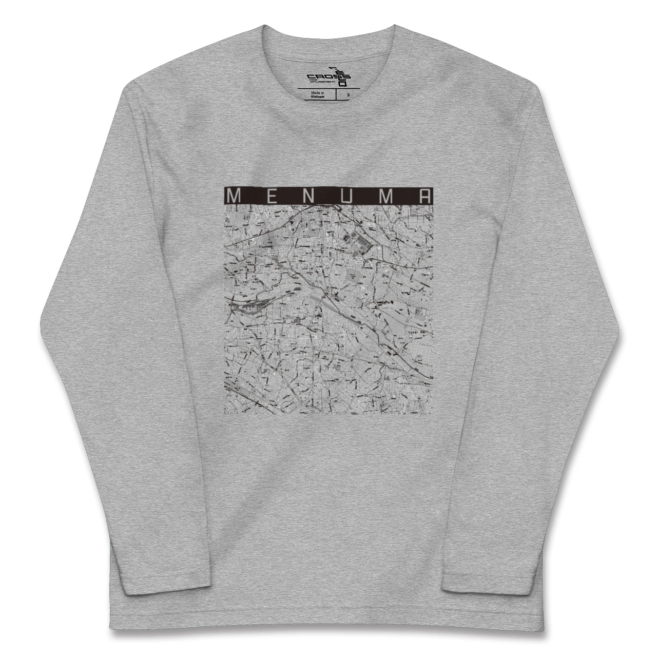 【妻沼(埼玉県)】地図柄ロングスリーブTシャツ