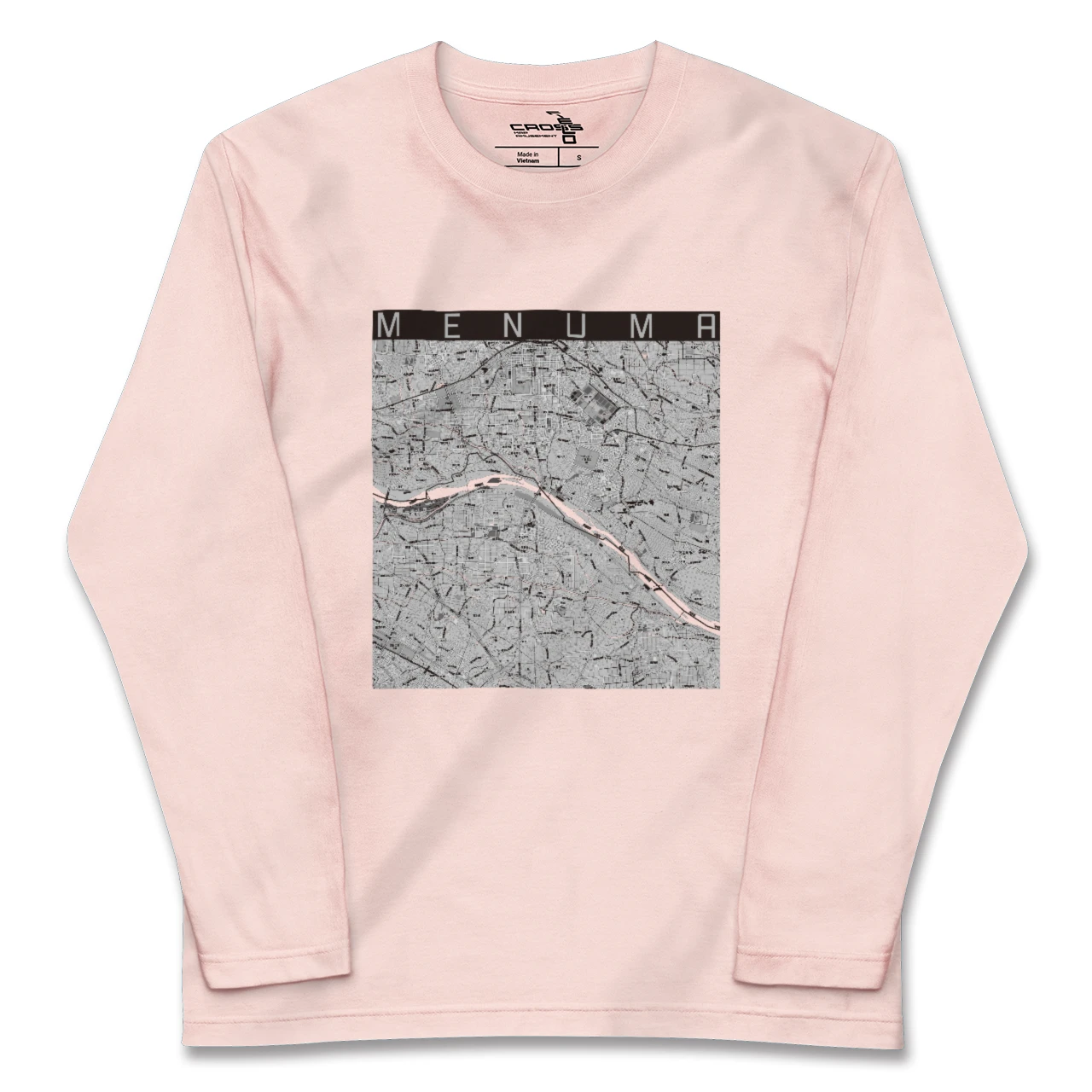 【妻沼(埼玉県)】地図柄ロングスリーブTシャツ