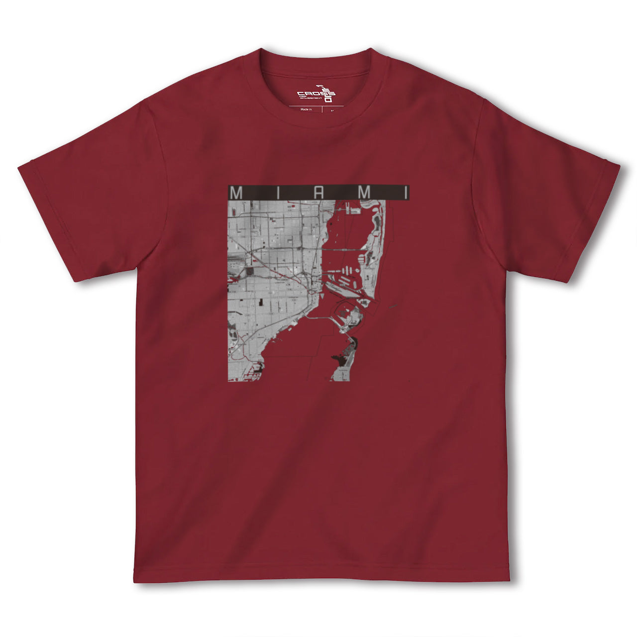 【マイアミ(アメリカ)】地図柄ヘビーウェイトTシャツ