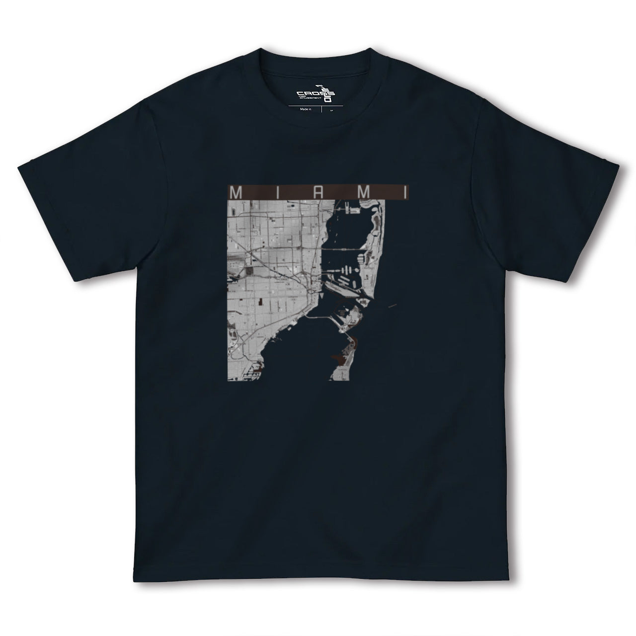 【マイアミ(アメリカ)】地図柄ヘビーウェイトTシャツ
