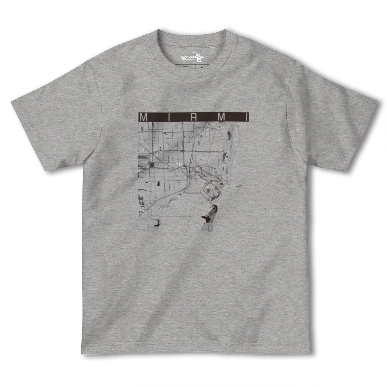 【マイアミ(アメリカ)】地図柄ヘビーウェイトTシャツ