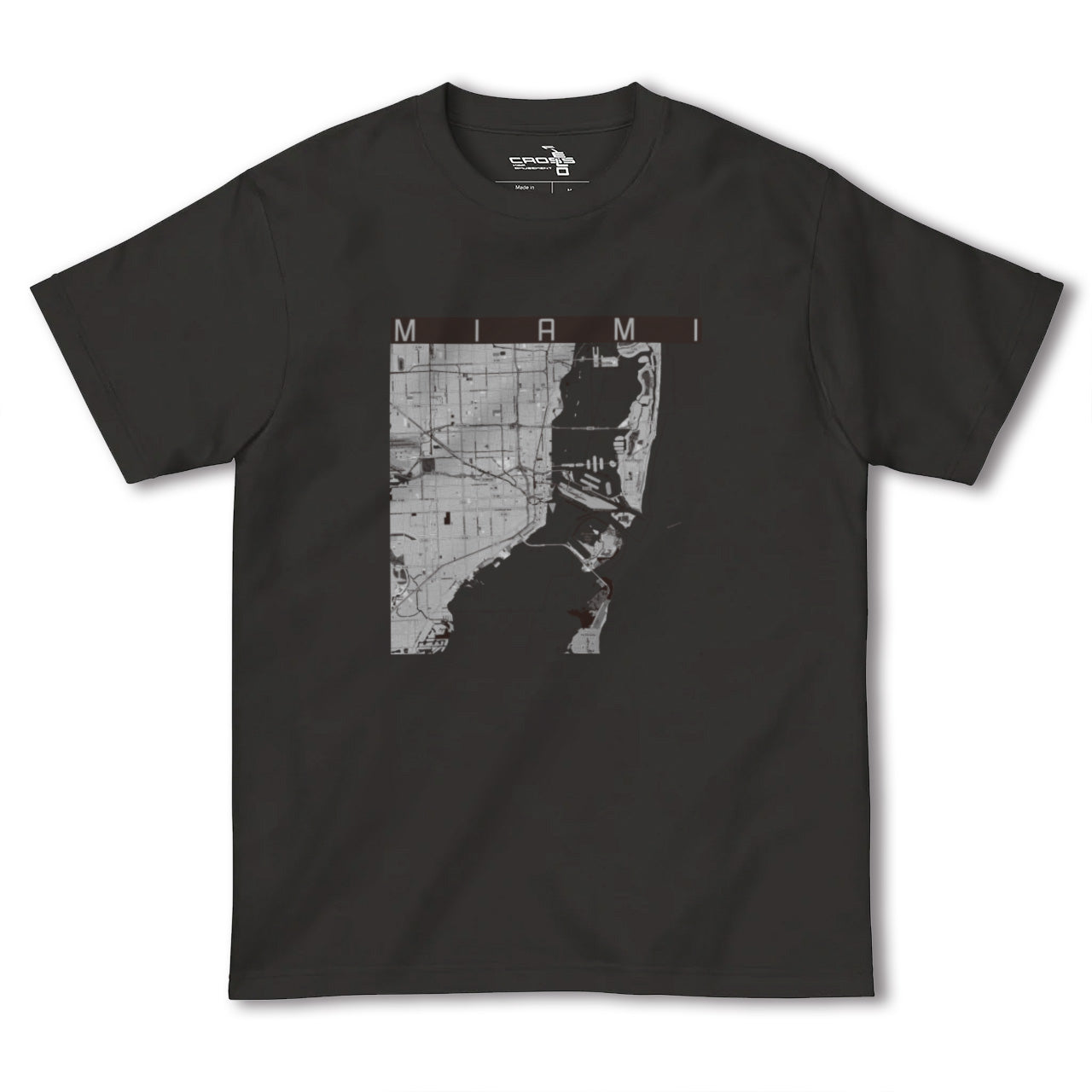【マイアミ(アメリカ)】地図柄ヘビーウェイトTシャツ
