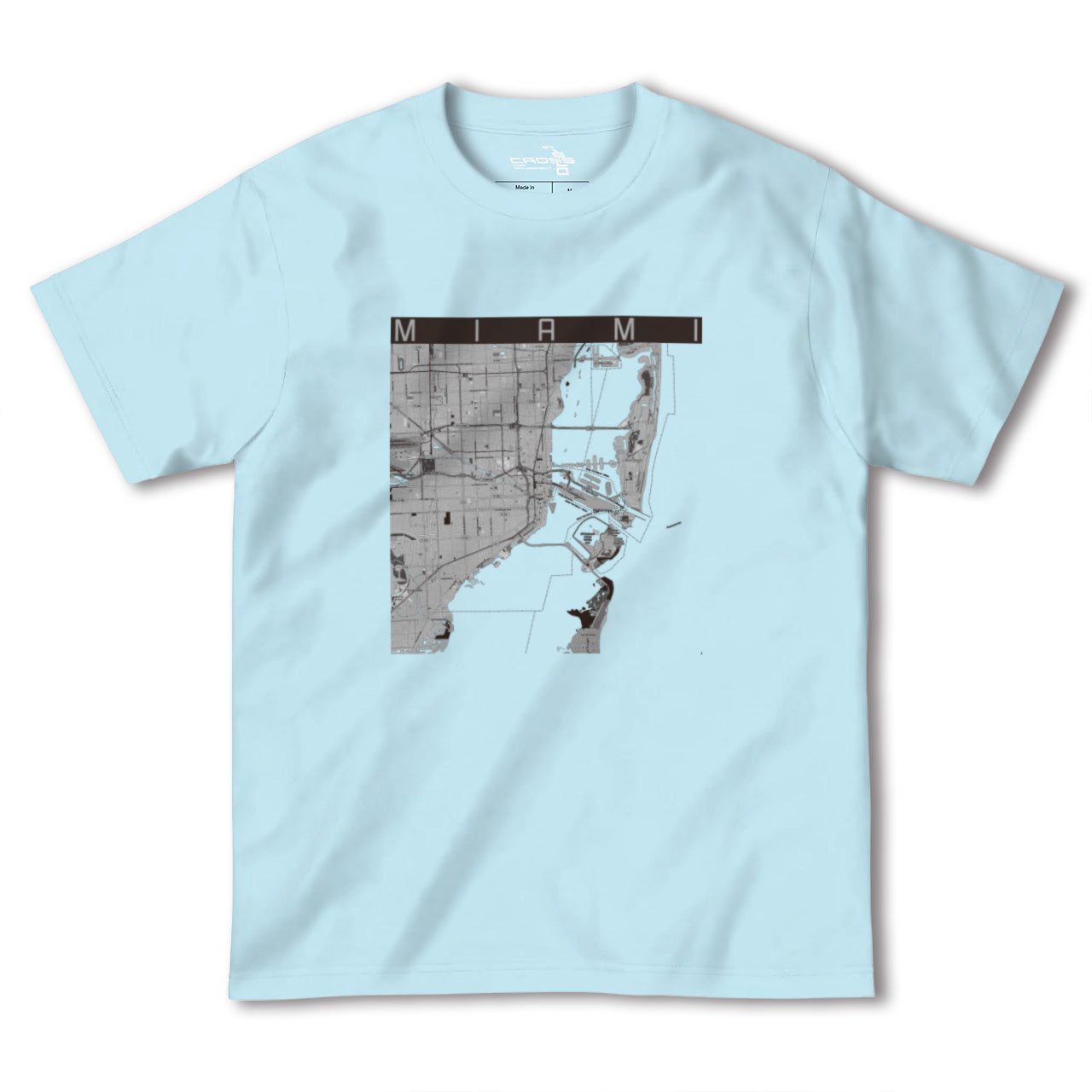 【マイアミ(アメリカ)】地図柄ヘビーウェイトTシャツ