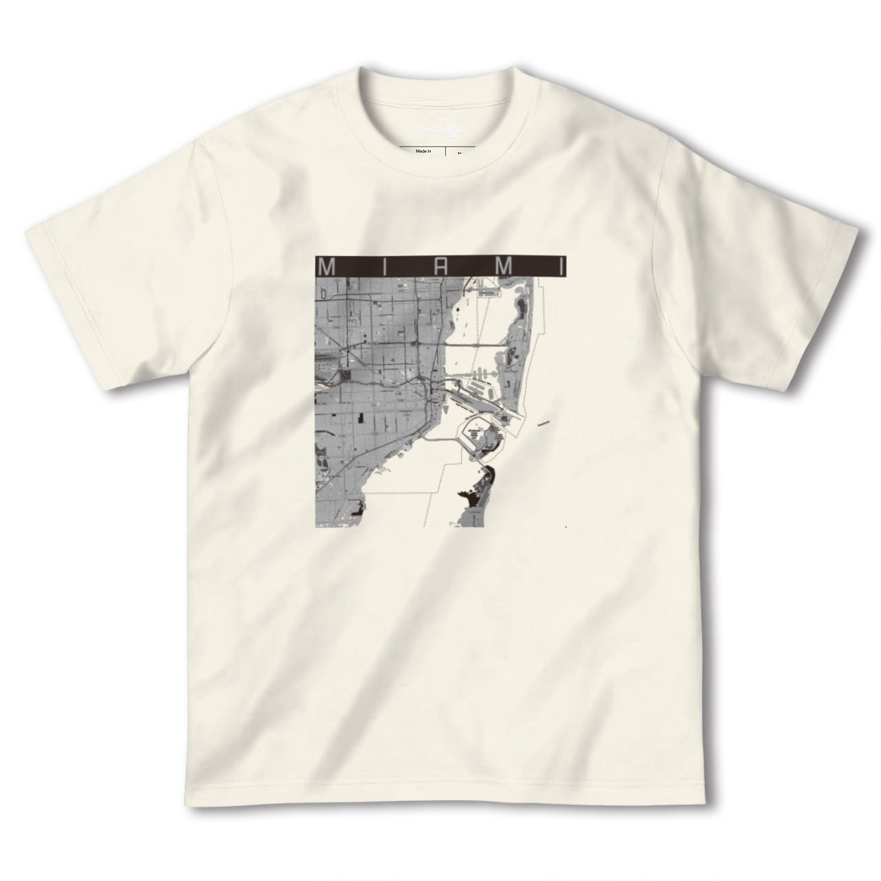 【マイアミ(アメリカ)】地図柄ヘビーウェイトTシャツ