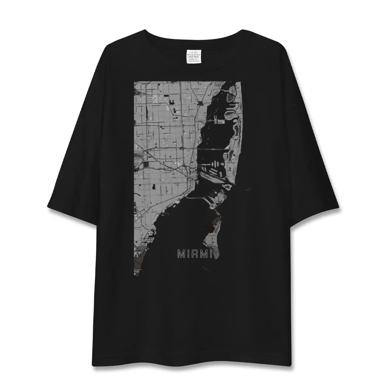 【マイアミ(アメリカ)】地図柄ビッグシルエットTシャツ