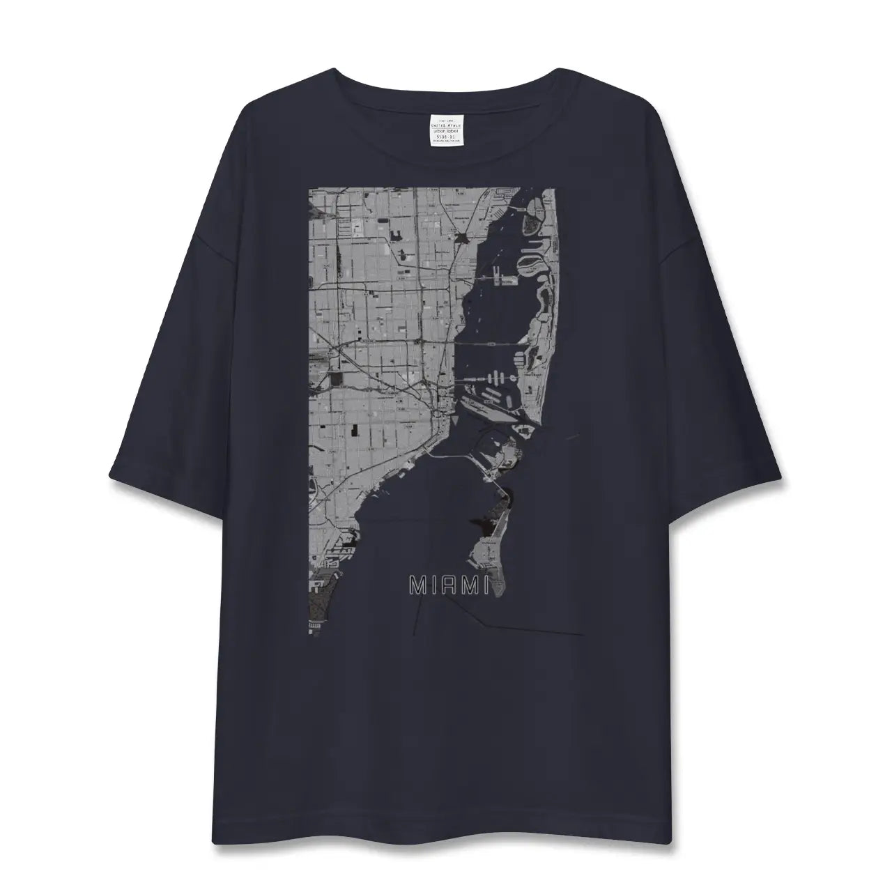 【マイアミ(アメリカ)】地図柄ビッグシルエットTシャツ