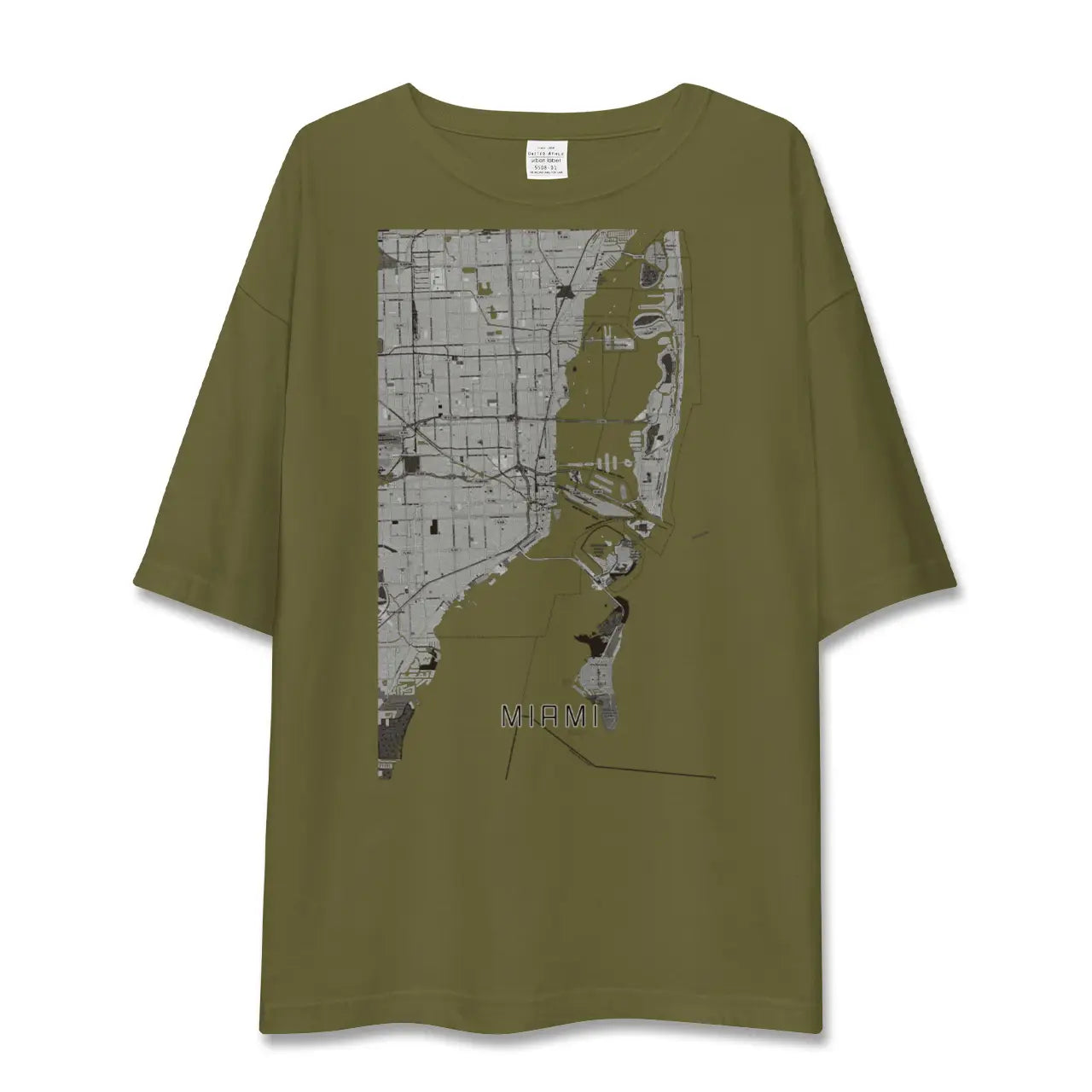 【マイアミ(アメリカ)】地図柄ビッグシルエットTシャツ