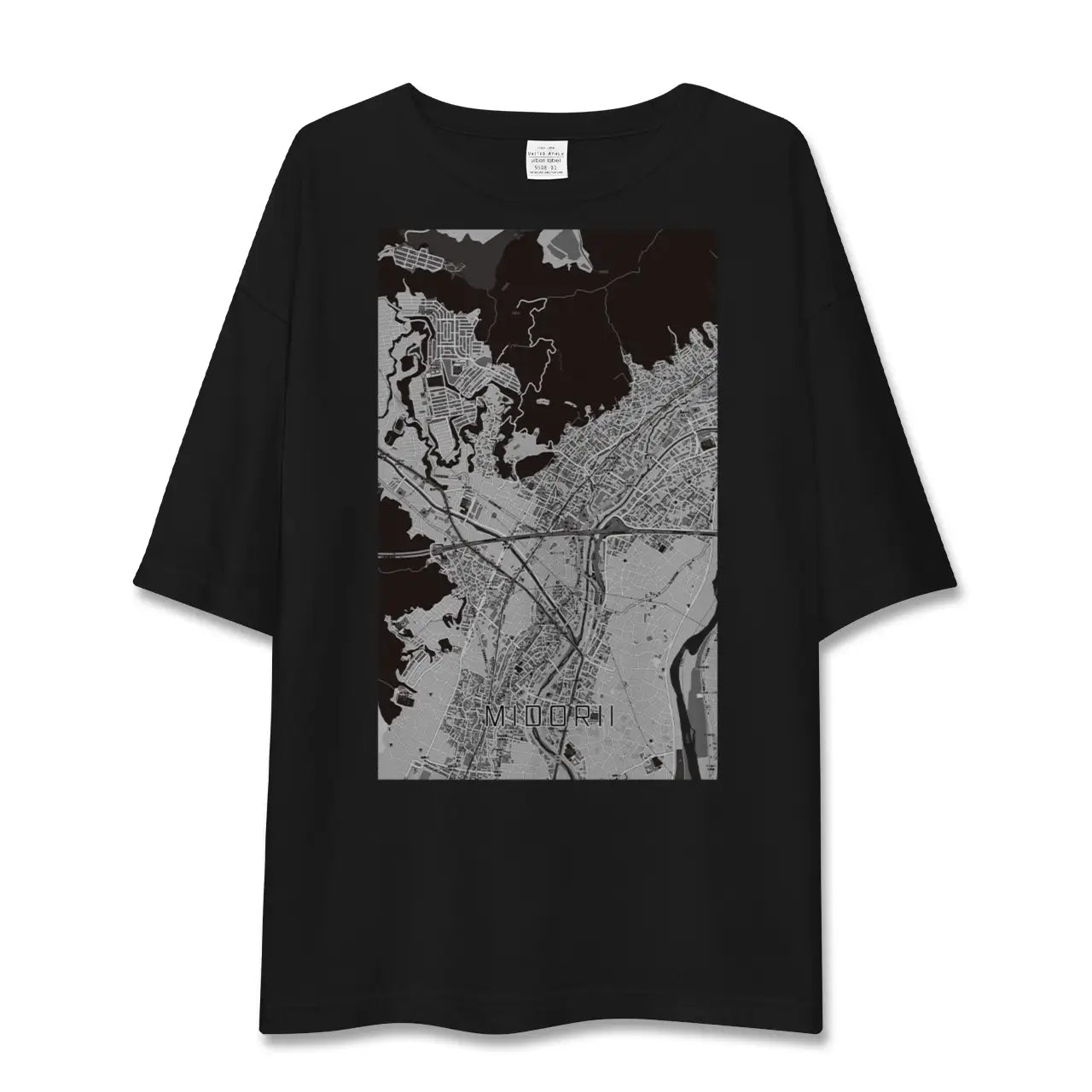 【緑井(広島県)】地図柄ビッグシルエットTシャツ
