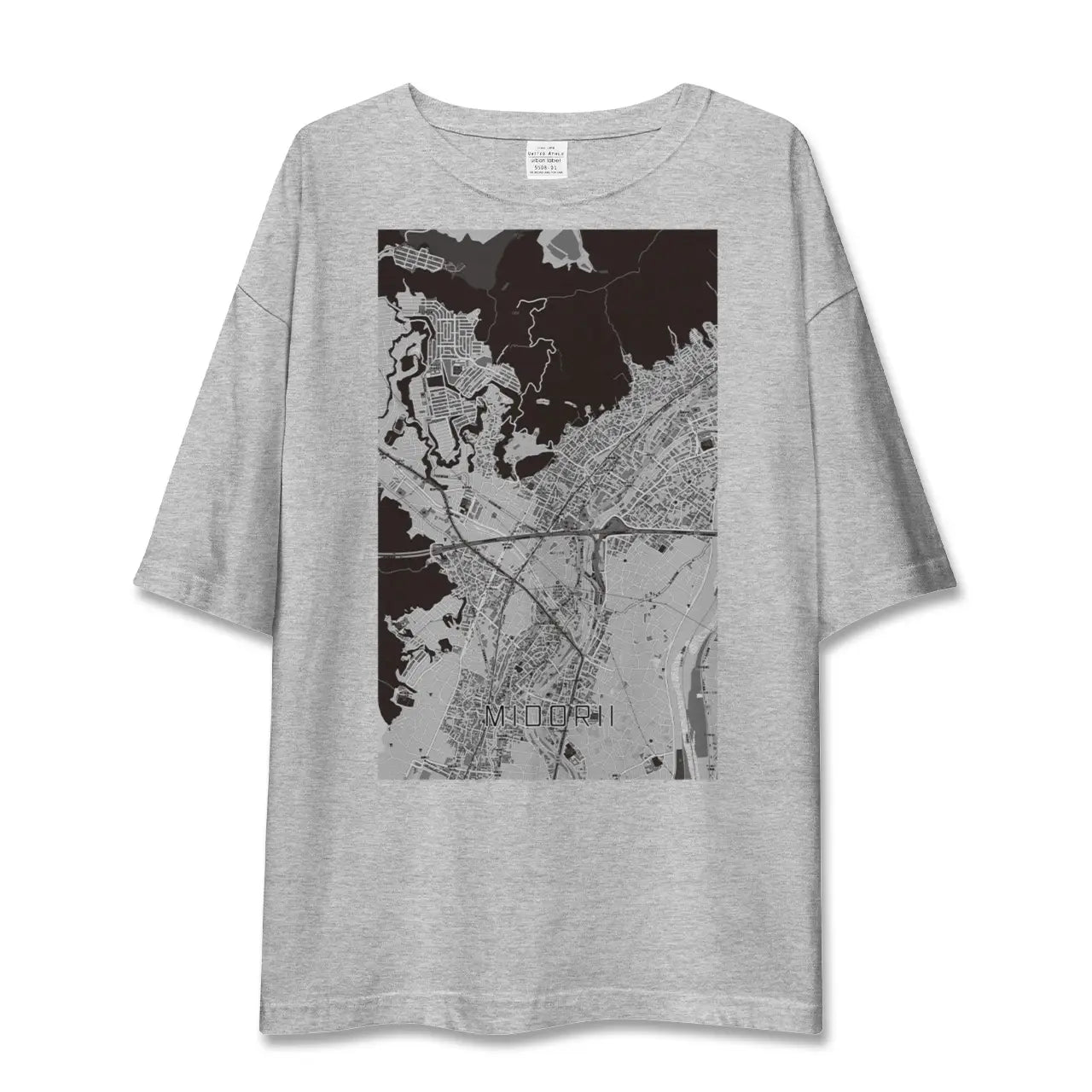 【緑井(広島県)】地図柄ビッグシルエットTシャツ