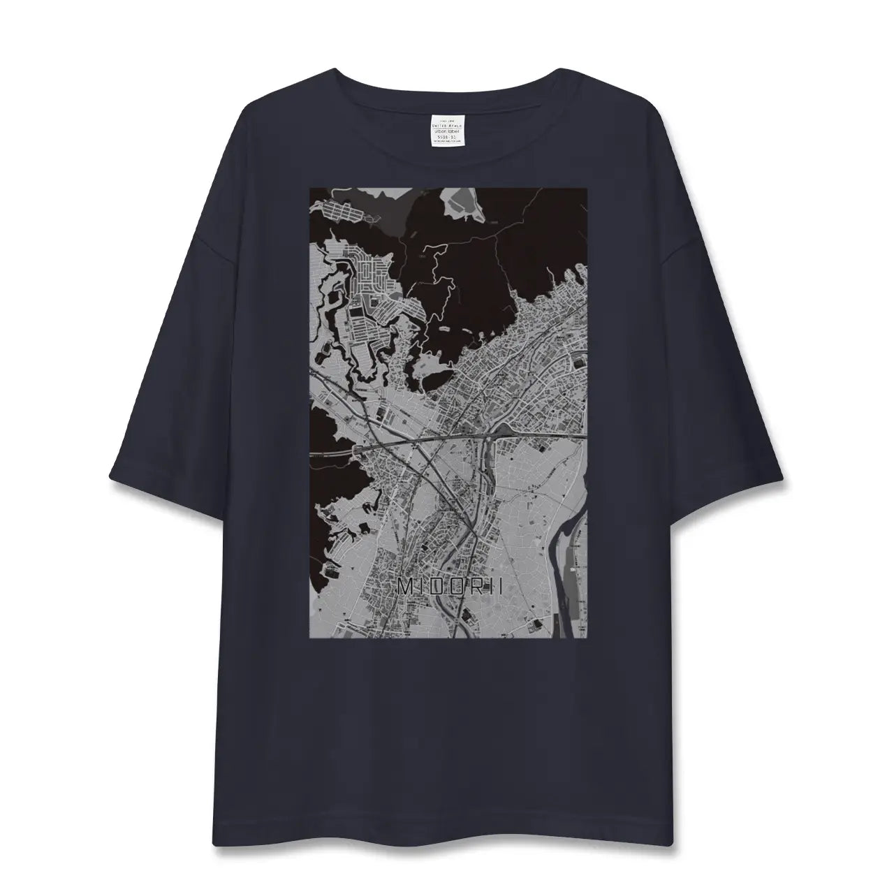 【緑井(広島県)】地図柄ビッグシルエットTシャツ