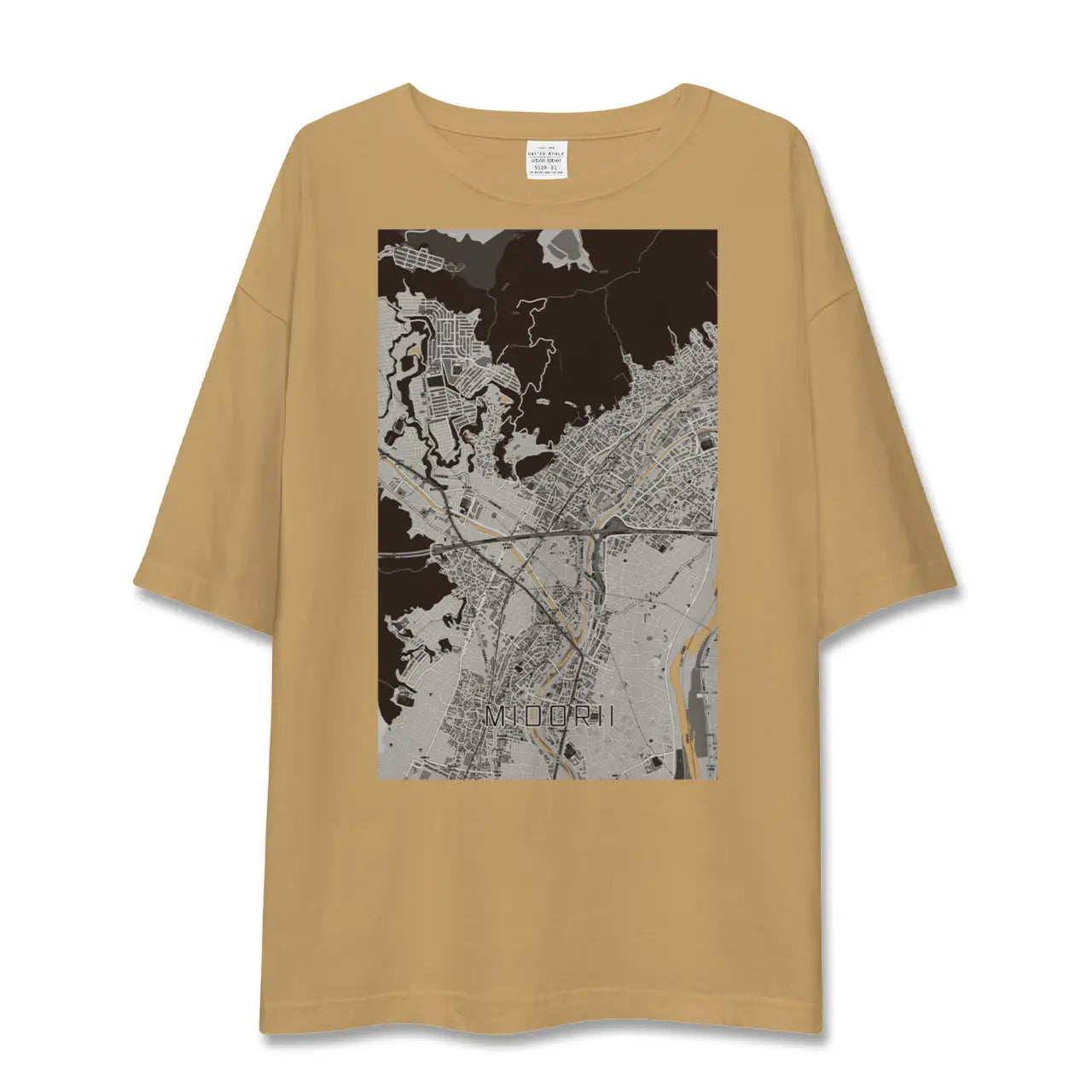 【緑井(広島県)】地図柄ビッグシルエットTシャツ
