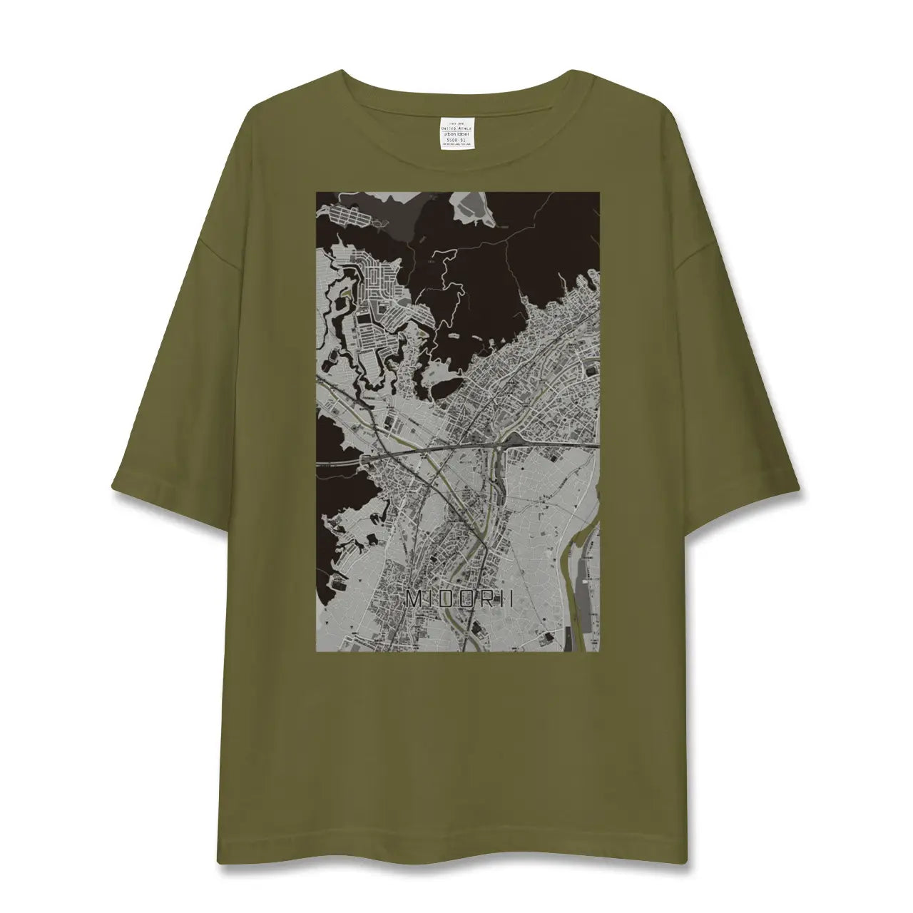 【緑井(広島県)】地図柄ビッグシルエットTシャツ