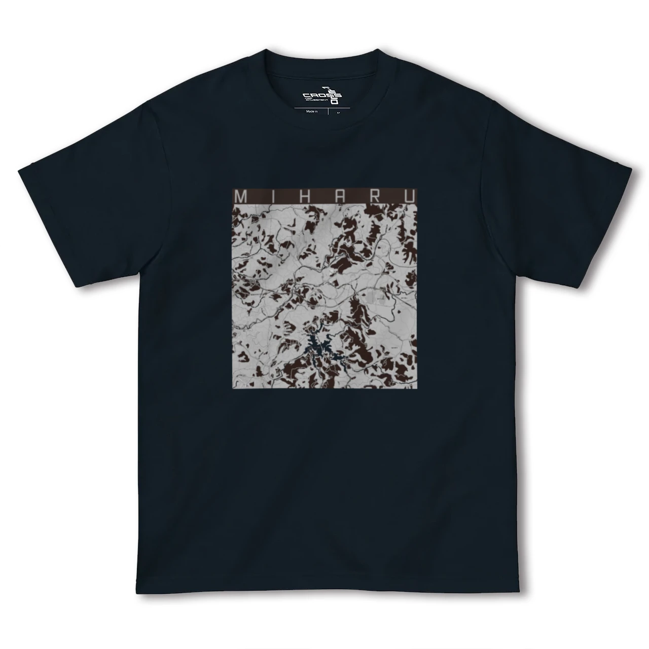 【三春(福島県)】地図柄ヘビーウェイトTシャツ