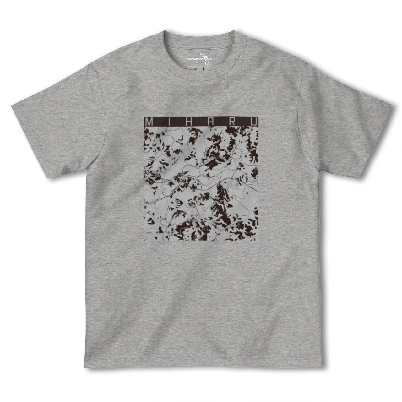 【三春(福島県)】地図柄ヘビーウェイトTシャツ