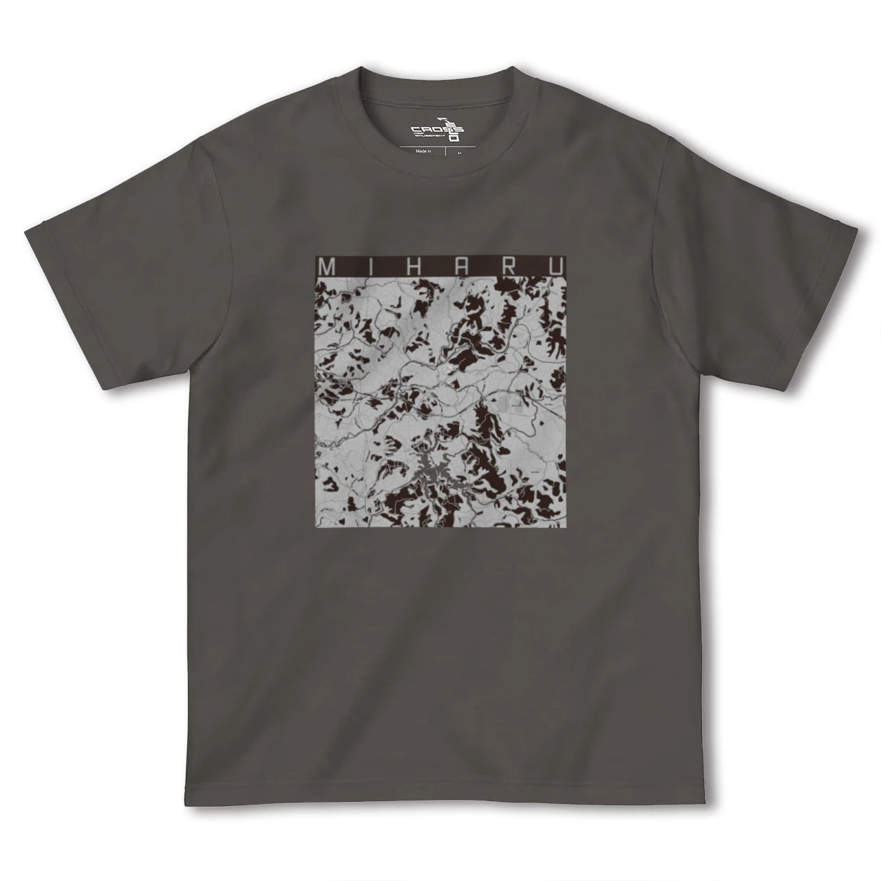 【三春(福島県)】地図柄ヘビーウェイトTシャツ