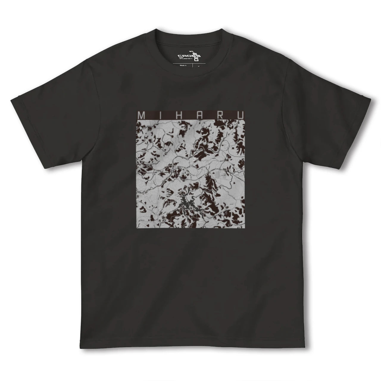 【三春(福島県)】地図柄ヘビーウェイトTシャツ