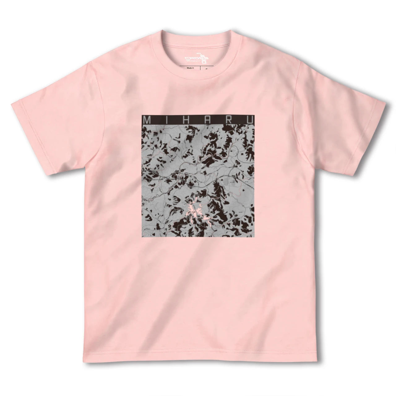 【三春(福島県)】地図柄ヘビーウェイトTシャツ