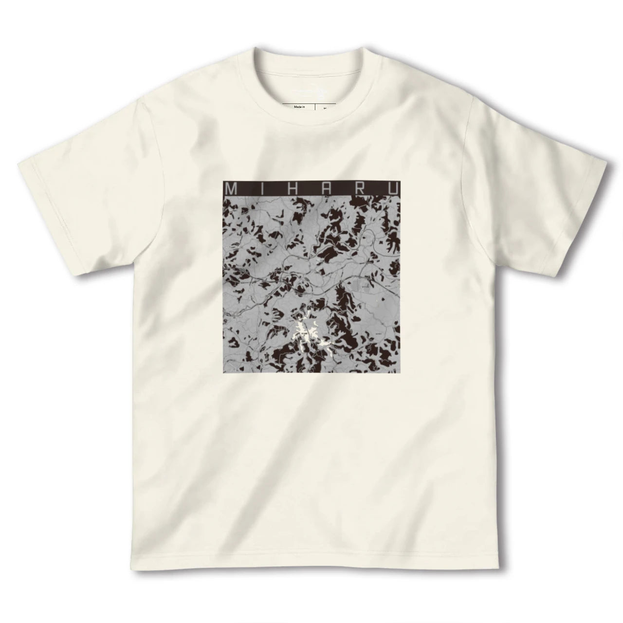 【三春(福島県)】地図柄ヘビーウェイトTシャツ