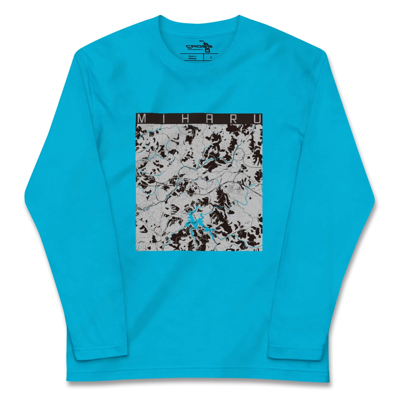 【三春(福島県)】地図柄ロングスリーブTシャツ