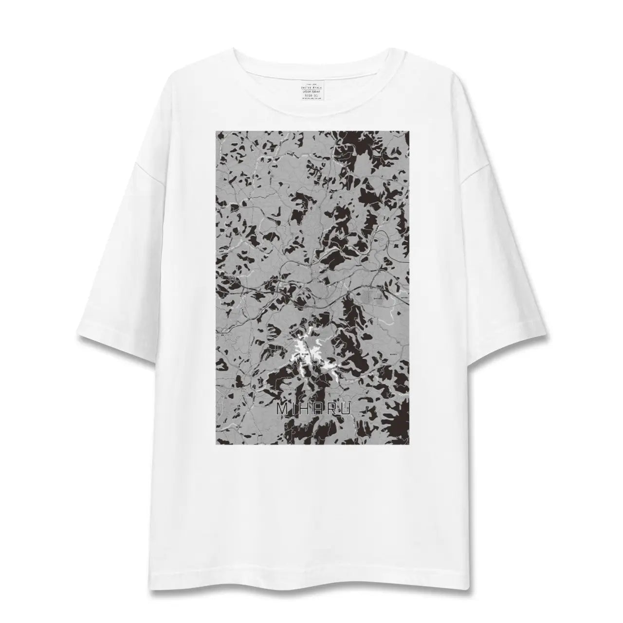 【三春(福島県)】地図柄ビッグシルエットTシャツ