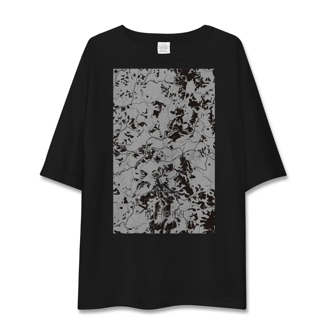 【三春(福島県)】地図柄ビッグシルエットTシャツ