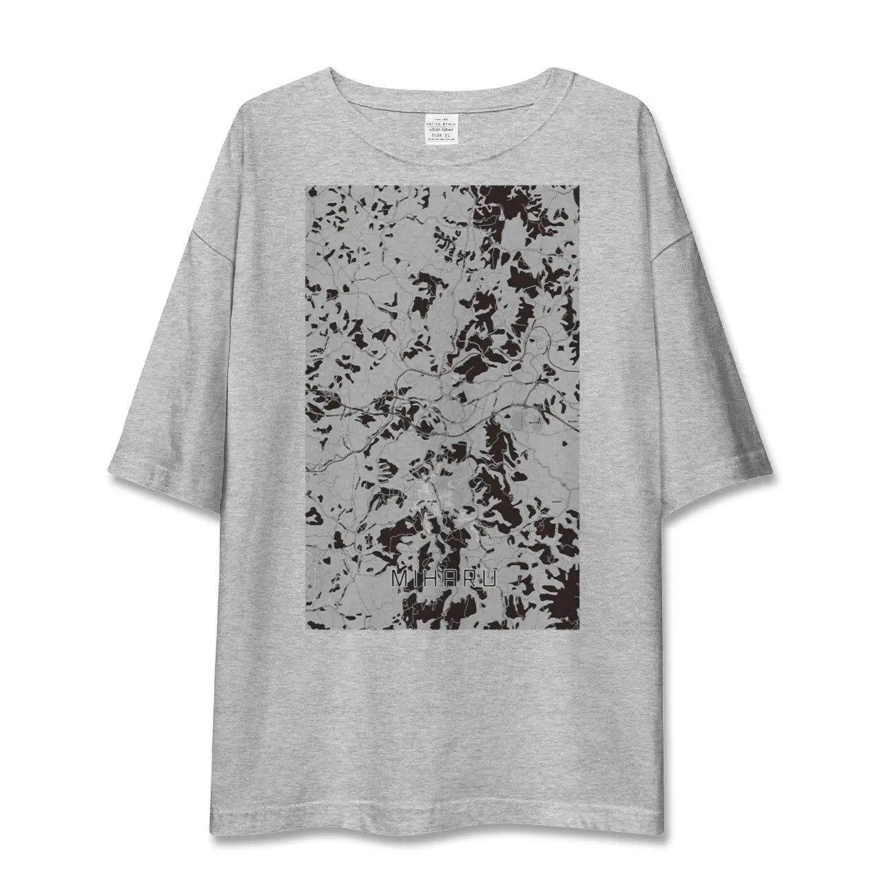 【三春(福島県)】地図柄ビッグシルエットTシャツ