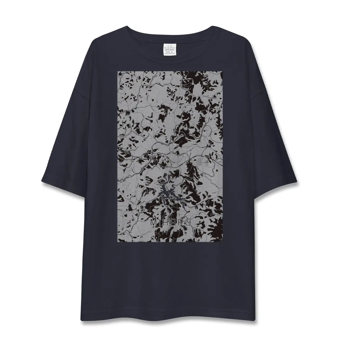 【三春(福島県)】地図柄ビッグシルエットTシャツ