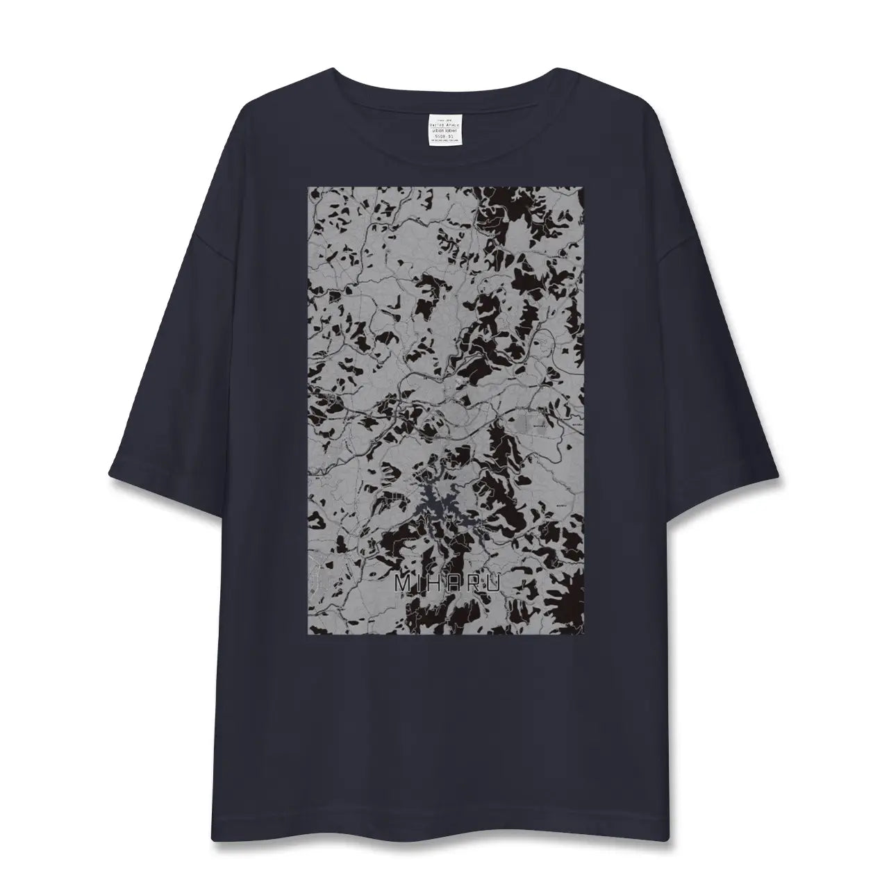 【三春(福島県)】地図柄ビッグシルエットTシャツ