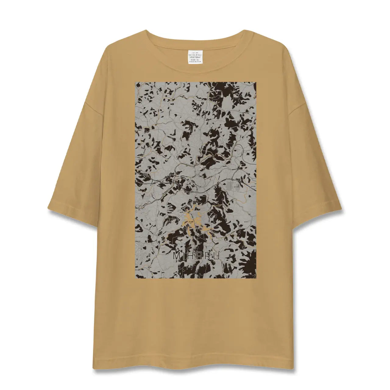 【三春(福島県)】地図柄ビッグシルエットTシャツ