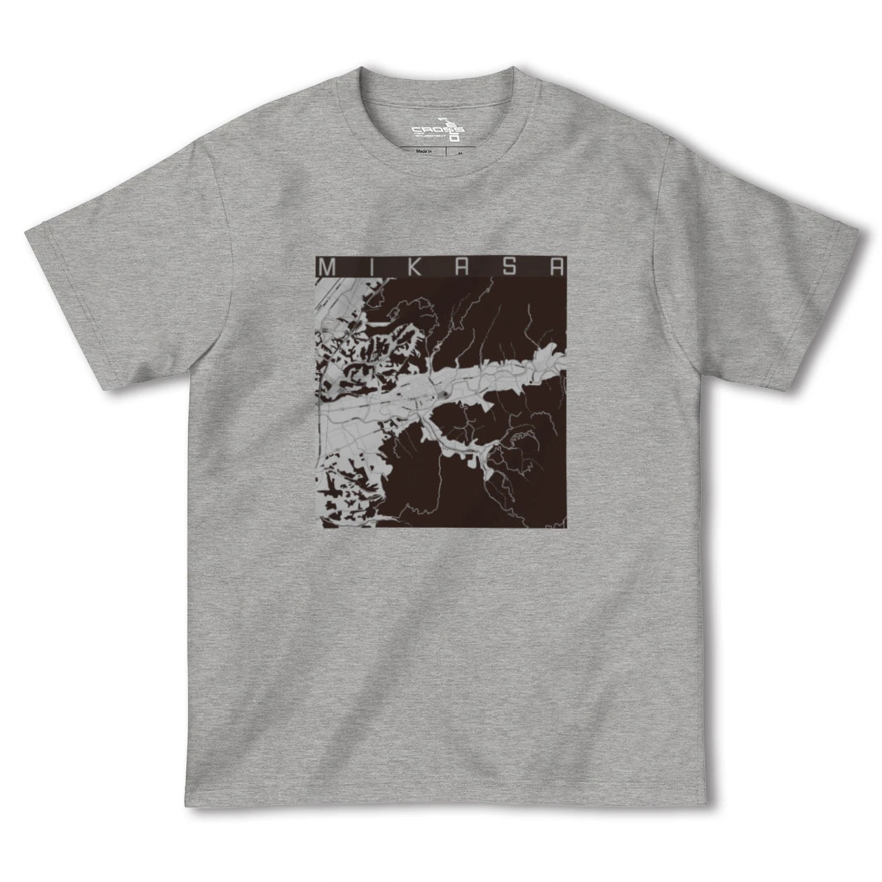 【三笠(北海道)】地図柄ヘビーウェイトTシャツ