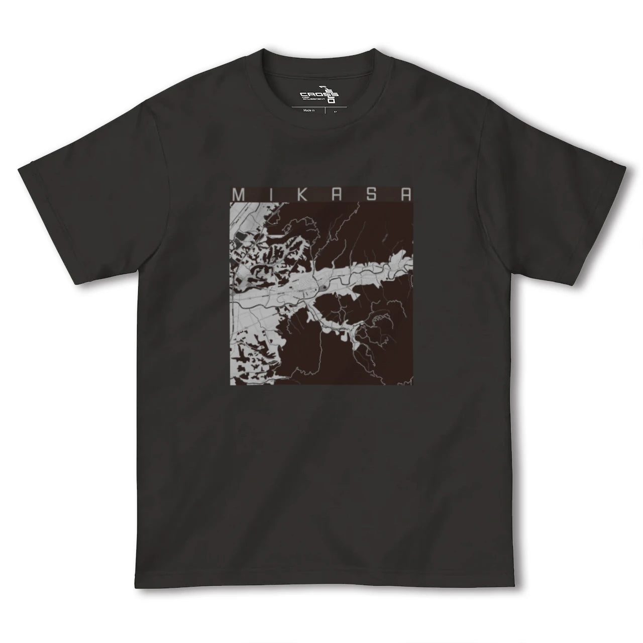 【三笠(北海道)】地図柄ヘビーウェイトTシャツ