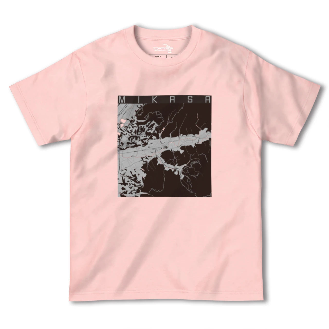 【三笠(北海道)】地図柄ヘビーウェイトTシャツ