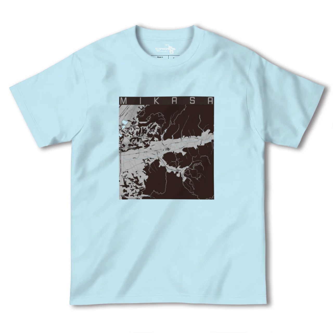 【三笠(北海道)】地図柄ヘビーウェイトTシャツ