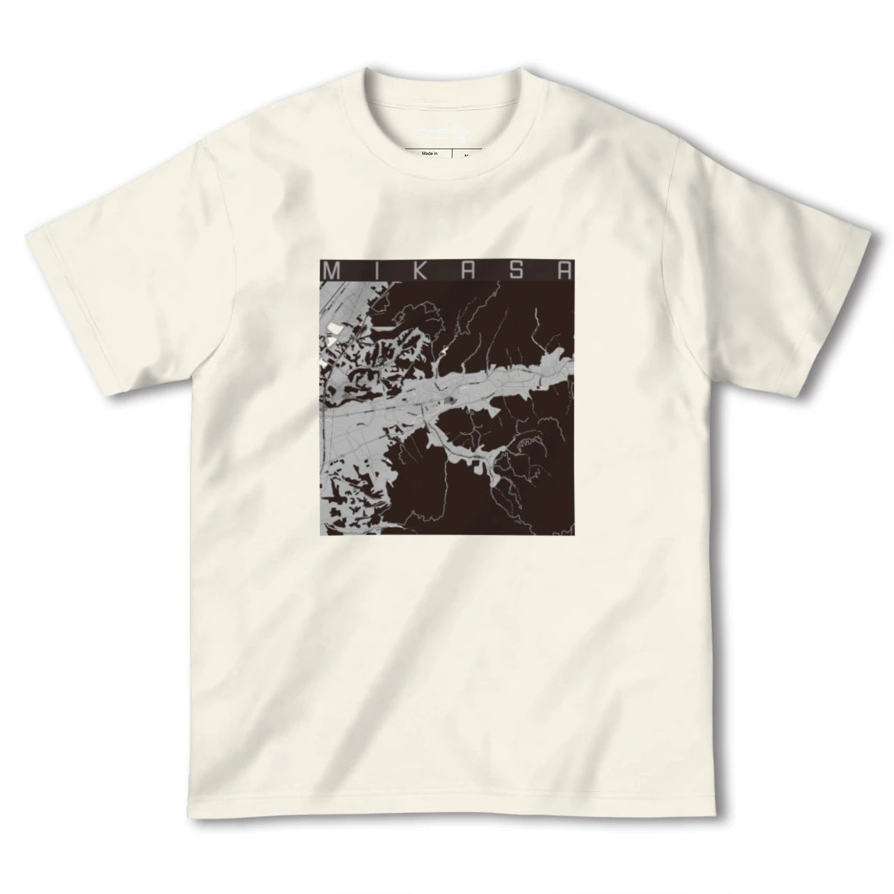 【三笠(北海道)】地図柄ヘビーウェイトTシャツ
