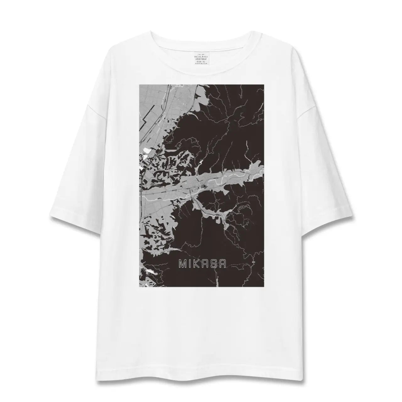 【三笠(北海道)】地図柄ビッグシルエットTシャツ