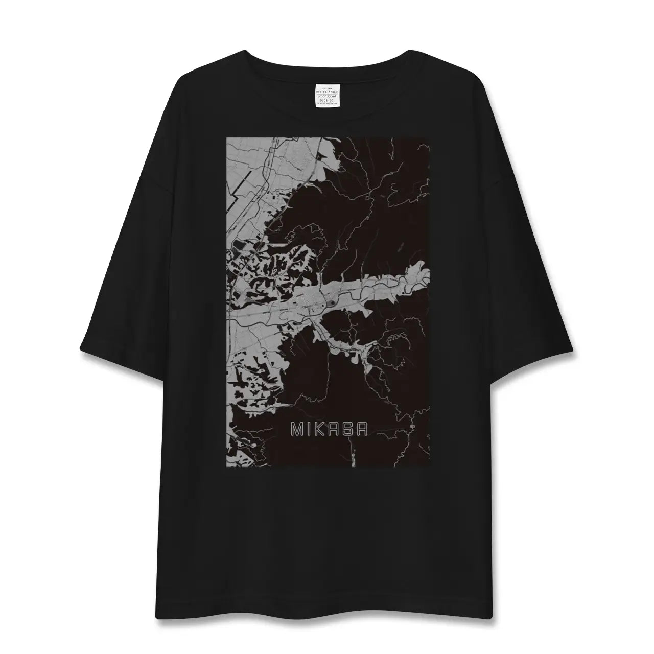 【三笠(北海道)】地図柄ビッグシルエットTシャツ