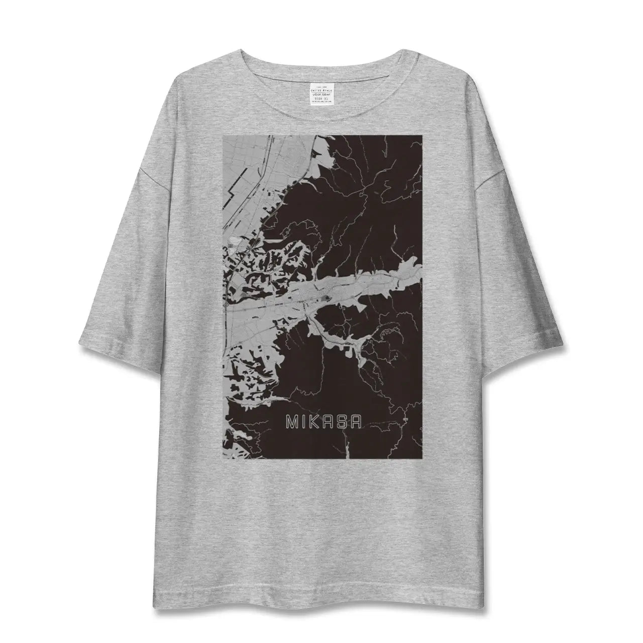 【三笠(北海道)】地図柄ビッグシルエットTシャツ