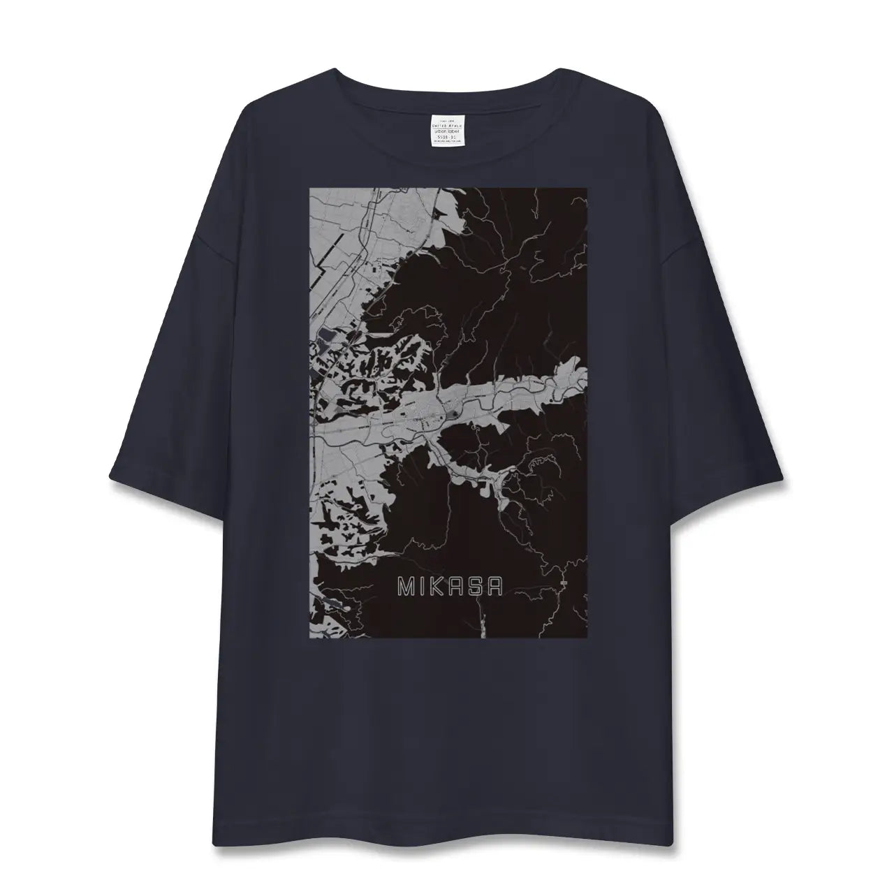 【三笠(北海道)】地図柄ビッグシルエットTシャツ