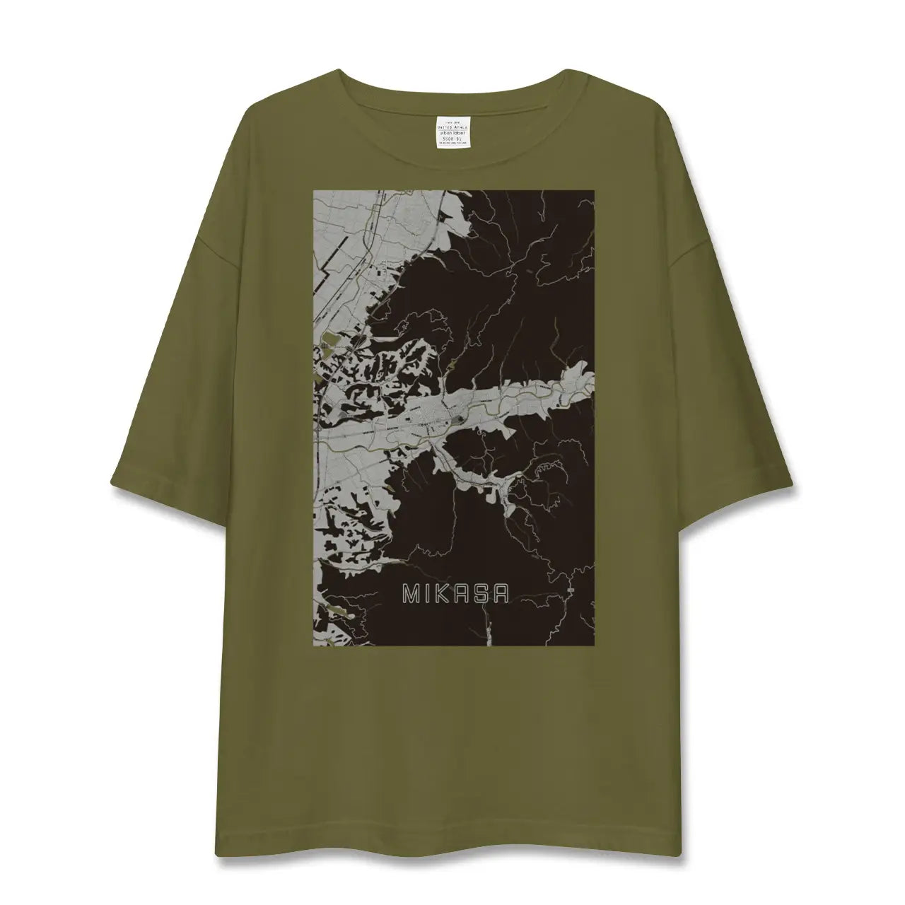 【三笠(北海道)】地図柄ビッグシルエットTシャツ
