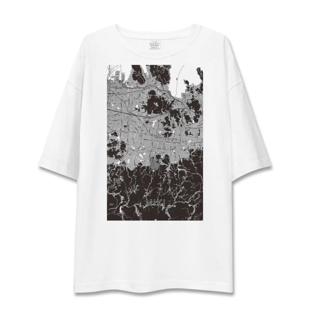 【三木(香川県)(香川県)】地図柄ビッグシルエットTシャツ