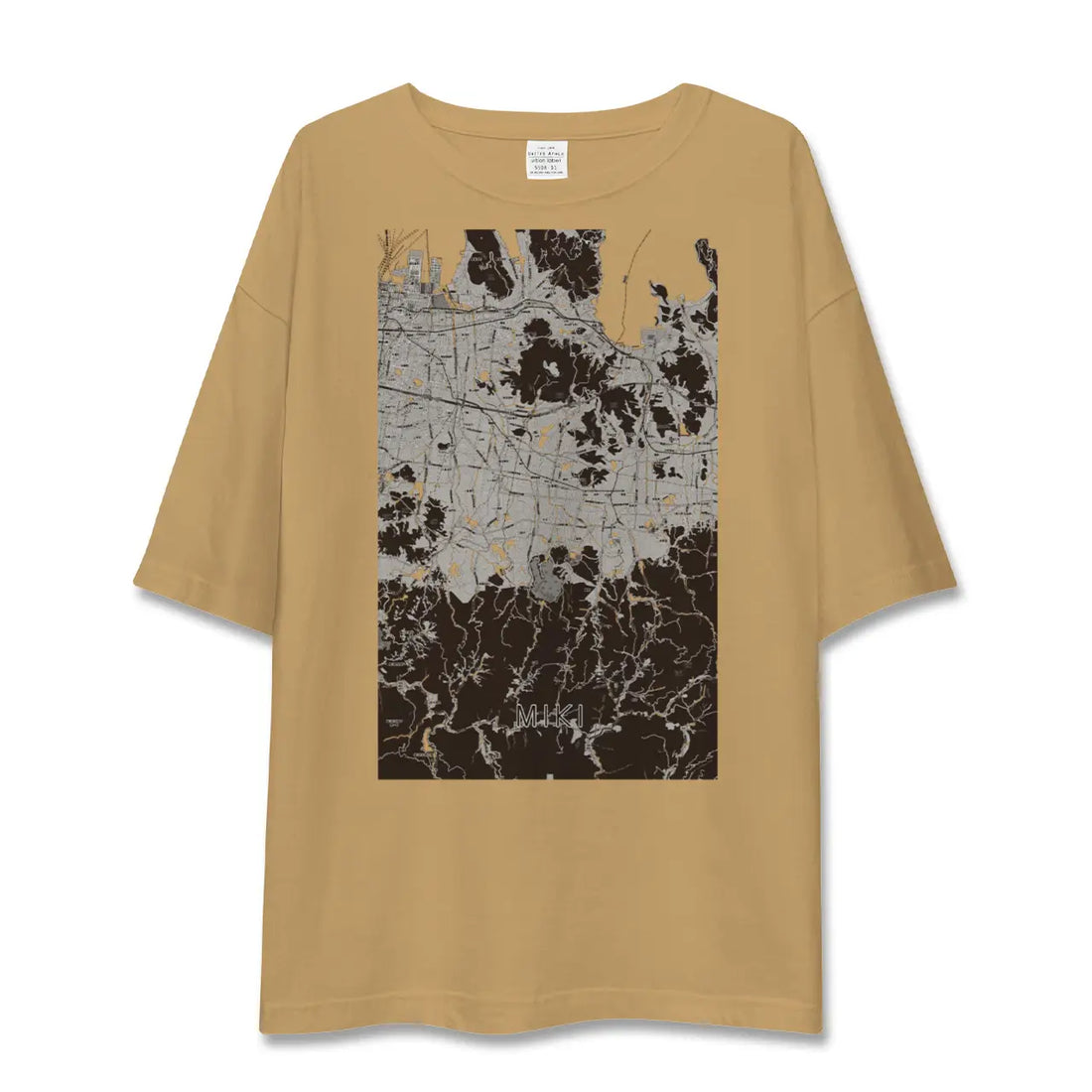 【三木(香川県)(香川県)】地図柄ビッグシルエットTシャツ