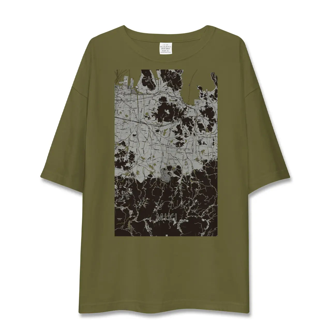 【三木(香川県)(香川県)】地図柄ビッグシルエットTシャツ