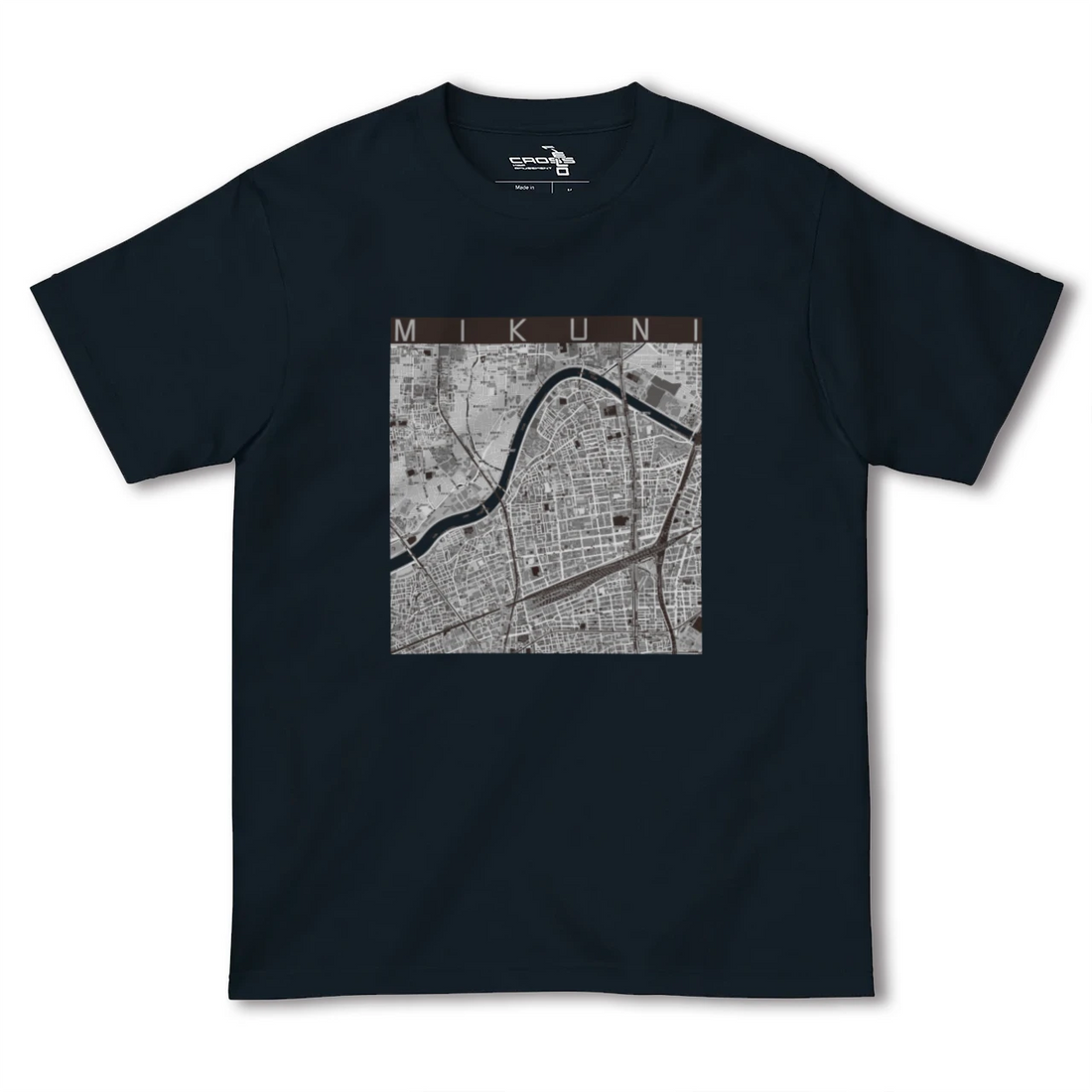 【三国(大阪府)(大阪府)】地図柄ヘビーウェイトTシャツ