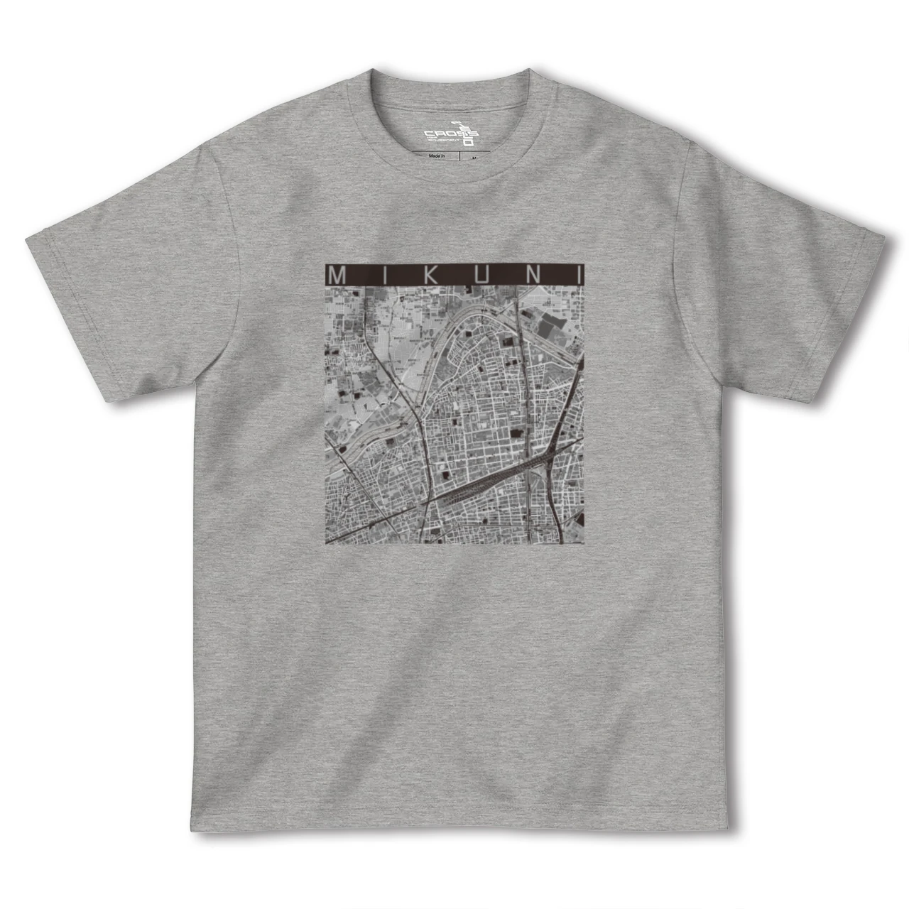 【三国(大阪府)(大阪府)】地図柄ヘビーウェイトTシャツ