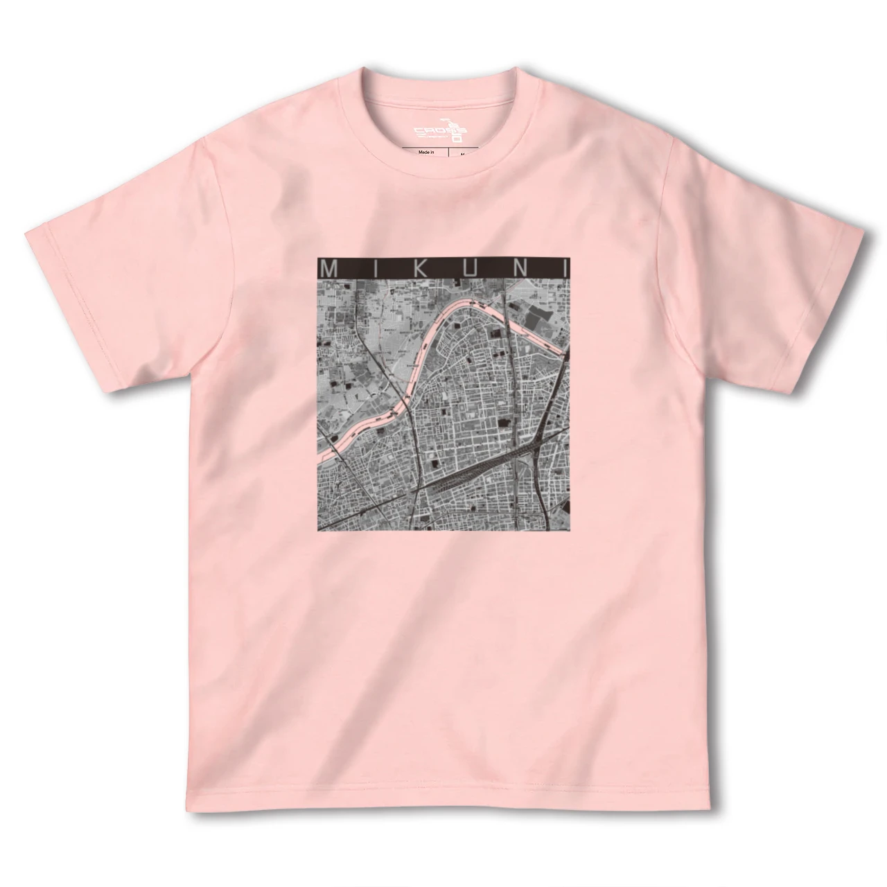 【三国(大阪府)(大阪府)】地図柄ヘビーウェイトTシャツ
