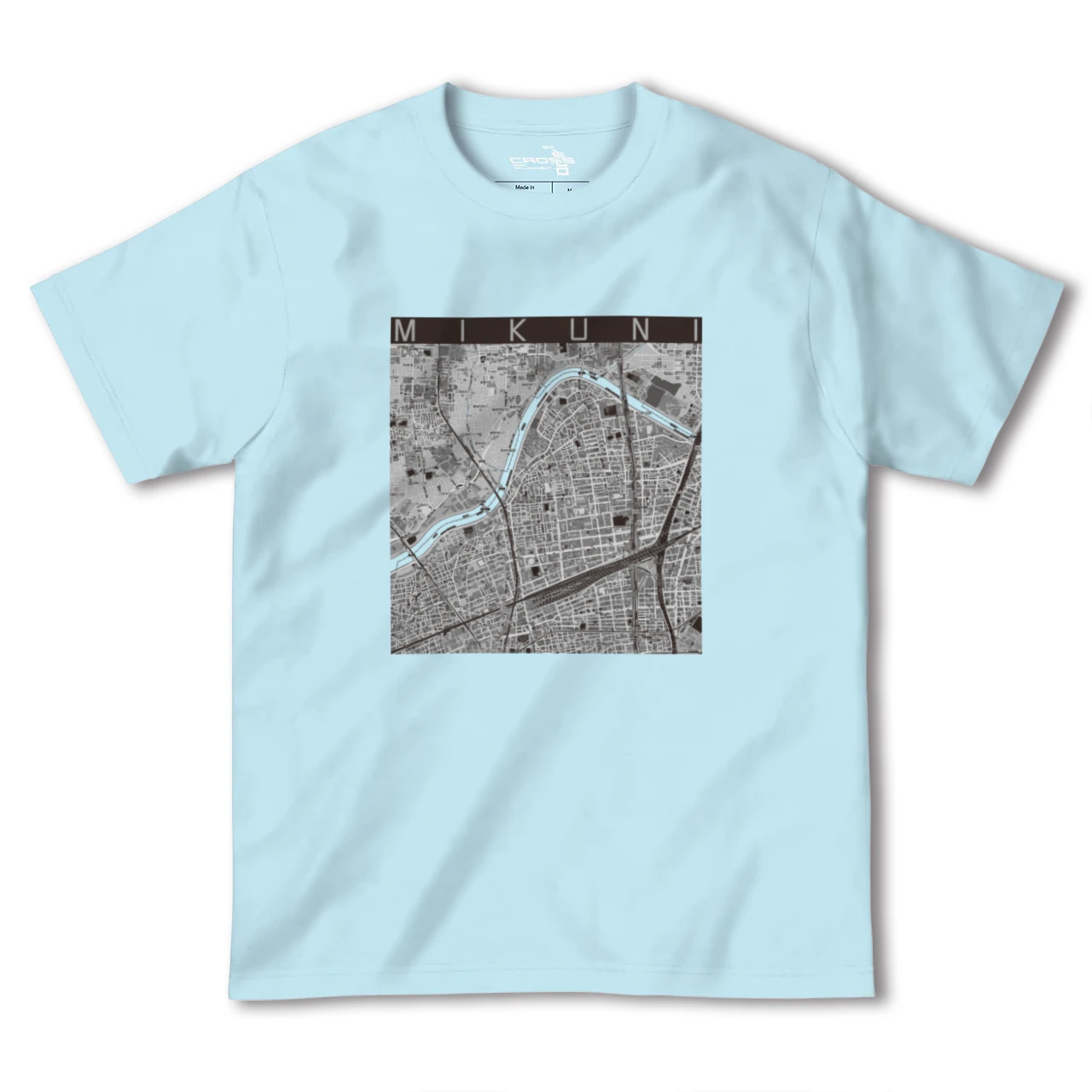 【三国(大阪府)(大阪府)】地図柄ヘビーウェイトTシャツ