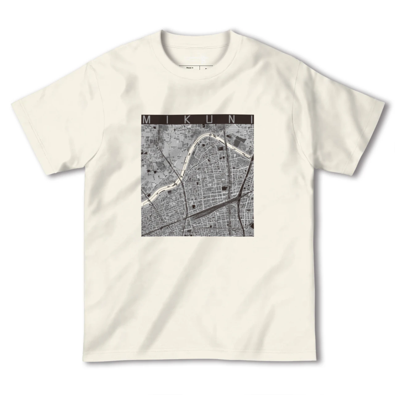 【三国(大阪府)(大阪府)】地図柄ヘビーウェイトTシャツ